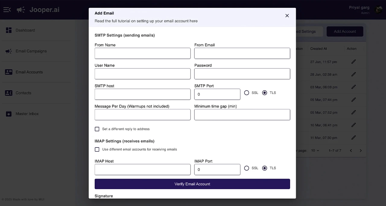 Email Automation Feature